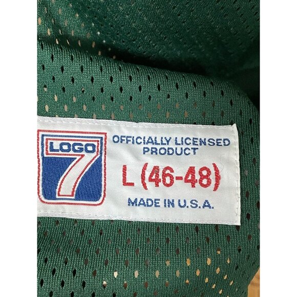 Logo 7 VTG '90s Green Bay Packers #4 Brett Favre NFL Jersey Sz L Made USA 1407 - Picture 4 of 7